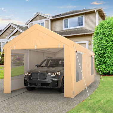  - 10 x 20 Feet Heavy - Duty Steel Portable Carport Car Canopy Shelter - Outdoor Style Company