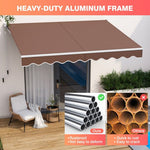  - 10 x 8.2 Feet Retractable Awning with Easy Opening Manual Crank Handle - Outdoor Style Company