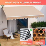  - 10 x 8.2 Feet Retractable Awning with Easy Opening Manual Crank Handle - Outdoor Style Company