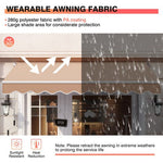  - 10 x 8.2 Feet Retractable Awning with Easy Opening Manual Crank Handle - Outdoor Style Company