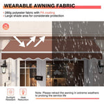  - 10 x 8.2 Feet Retractable Awning with Easy Opening Manual Crank Handle - Outdoor Style Company