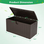  - 105 Gallon All Weather Large Deck Box Lockable Storage Container - Outdoor Style Company