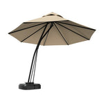  - 11 Feet Outdoor Cantilever Hanging Umbrella with Base and Wheels - Outdoor Style Company