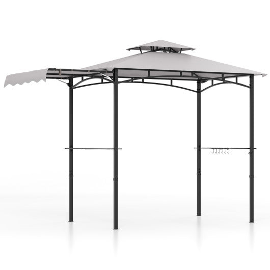  - 11 x 5 FT Grill Gazebo with Side Awning and Double - Tiered Top - Outdoor Style Company