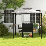  - 11 x 5 FT Grill Gazebo with Side Awning and Double - Tiered Top - Outdoor Style Company