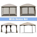  - 11.5 x 11.5 Feet Fully Enclosed Outdoor Gazebo with Removable 4 Walls - Outdoor Style Company