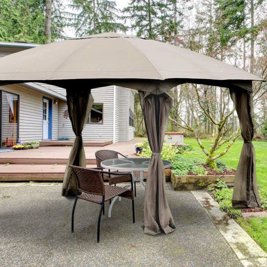  - 11.5 x 11.5 Feet Fully Enclosed Outdoor Gazebo with Removable 4 Walls - Outdoor Style Company