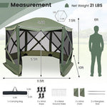  - 11.5 X 11.5 FT Pop - up Screen House Tent with Portable Carrying Bag - Green - Outdoor Style Company