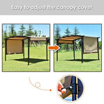  - 12 x 9 Feet Outdoor Pergola Gazebo with Retractable Canopy Shades - Outdoor Style Company