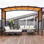  - 12 x 9 Feet Outdoor Pergola Gazebo with Retractable Canopy Shades - Outdoor Style Company