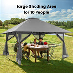  - 13 x 13 Feet Pop - up Instant Canopy Tent with Mesh Sidewall - Outdoor Style Company