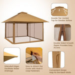  - 13 x 13 Feet Pop - up Instant Canopy Tent with Mesh Sidewall - Outdoor Style Company