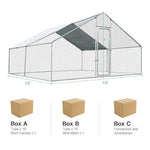  - 13 x 13 Feet Walk - in Chicken Coop with Waterproof Cover for Outdoor Backyard Farm - Outdoor Style Company