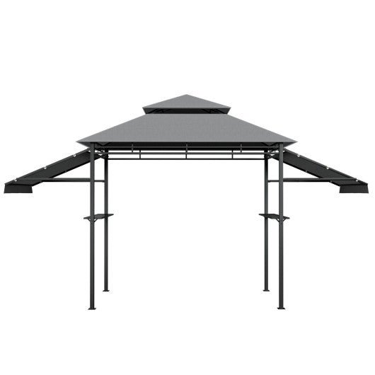  - 13.5 x 4 Feet Patio BBQ Grill Gazebo Canopy with Dual Side Awnings - Outdoor Style Company