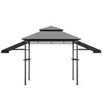  - 13.5 x 4 Feet Patio BBQ Grill Gazebo Canopy with Dual Side Awnings - Outdoor Style Company