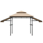  - 13.5 x 4 Feet Patio BBQ Grill Gazebo Canopy with Dual Side Awnings - Outdoor Style Company