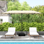  - 13FT Double - sided Patio Umbrella with Solar Lights for Garden Pool Backyard - Outdoor Style Company