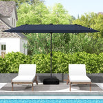  - 13FT Double - sided Patio Umbrella with Solar Lights for Garden Pool Backyard - Outdoor Style Company