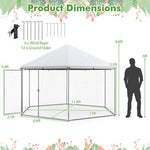  - 13FT Large Metal Hexagonal Chicken Coop with Wire Mesh and Lockable Door - Outdoor Style Company