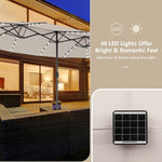  - 15 Feet Double - Sided Patio Umbrella with 48 LED Lights - Outdoor Style Company