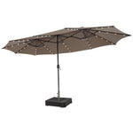  - 15 Feet Double - Sided Patio Umbrella with 48 LED Lights - Outdoor Style Company