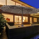  - 15 Feet Double - Sided Patio Umbrella with 48 LED Lights - Outdoor Style Company