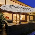  - 15 Feet Double - Sided Patio Umbrella with 48 LED Lights - Outdoor Style Company