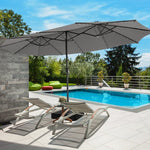  - 15 Feet Double - Sided Patio Umbrella with 48 LED Lights - Outdoor Style Company