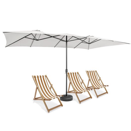  - 15 Feet Double - Sized Patio Umbrella with Crank Handle and Vented Tops - Outdoor Style Company