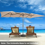  - 15 Feet Double - Sized Patio Umbrella with Crank Handle and Vented Tops - Outdoor Style Company