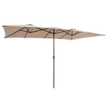  - 15 Feet Double - Sized Patio Umbrella with Crank Handle and Vented Tops - Outdoor Style Company