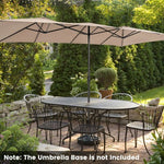  - 15 Feet Double - Sized Patio Umbrella with Crank Handle and Vented Tops - Outdoor Style Company