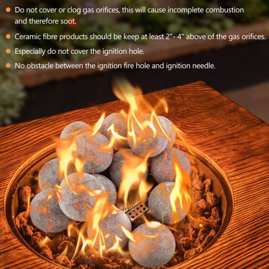  - 15 Pieces Ceramic Fiber Fire Balls for Outdoor Use - Outdoor Style Company