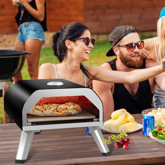  - 15000 BTU Foldable Pizza Oven with Pizza Peel Stone and Cutter - Outdoor Style Company