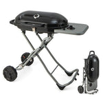  - 15000 BTU Portable Propane BBQ Grill with Wheels and Side Shelf - Outdoor Style Company