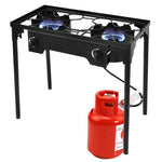  - 150000 BTU Double Burner Outdoor Stove BBQ Grill - Outdoor Style Company