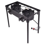  - 150000 BTU Double Burner Outdoor Stove BBQ Grill - Outdoor Style Company