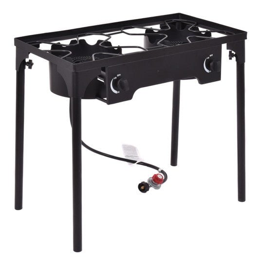  - 150000 BTU Double Burner Outdoor Stove BBQ Grill - Outdoor Style Company