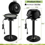  - 1600W Portable Electric BBQ Grill with Removable Non - Stick Rack - Outdoor Style Company