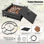  - 16.5 Inch Tabletop Propane Fire Pit with Simple Ignition System - Outdoor Style Company