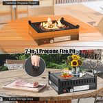  - 16.5 Inch Tabletop Propane Fire Pit with Simple Ignition System - Outdoor Style Company