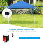  - 17 Feet x 10 Feet Foldable Pop Up Canopy with Adjustable Instant Sun Shelter - Blue - Outdoor Style Company