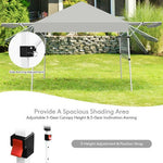  - 17 Feet x 10 Feet Foldable Pop Up Canopy with Adjustable Instant Sun Shelter - Gray - Outdoor Style Company