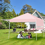  - 17 Feet x 10 Feet Foldable Pop Up Canopy with Adjustable Instant Sun Shelter - Pink - Outdoor Style Company