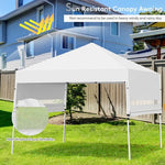  - 17 Feet x 10 Feet Foldable Pop Up Canopy with Adjustable Instant Sun Shelter - White - Outdoor Style Company