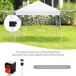  - 17 Feet x 10 Feet Foldable Pop Up Canopy with Adjustable Instant Sun Shelter - White - Outdoor Style Company