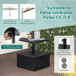  - 175 LBS Outdoor Fillable Umbrella Base with Table Tray - Outdoor Style Company