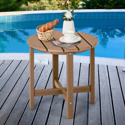  - 18 Inch Round Weather - Resistant Adirondack Side Table - Outdoor Style Company