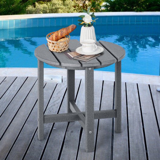  - 18 Inch Round Weather - Resistant Adirondack Side Table - Outdoor Style Company