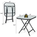  - 18 Inch Square Patio Bistro Table with Rustproof Frame - Outdoor Style Company